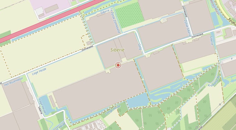 Kaart van de omgeving van de melding