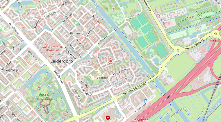 Kaart van de omgeving van de melding