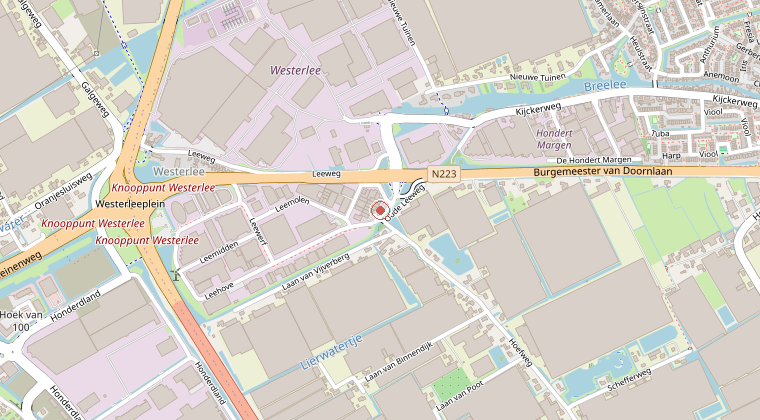 Kaart van de omgeving van de melding