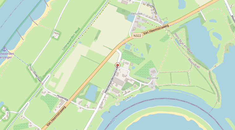 Kaart van de omgeving van de melding