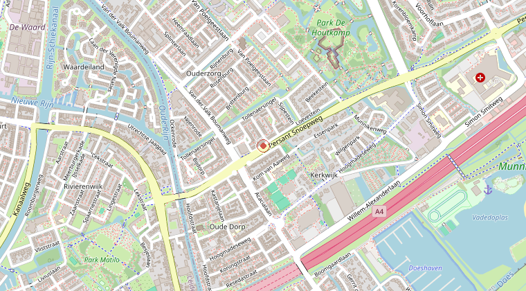 Kaart van de omgeving van de melding