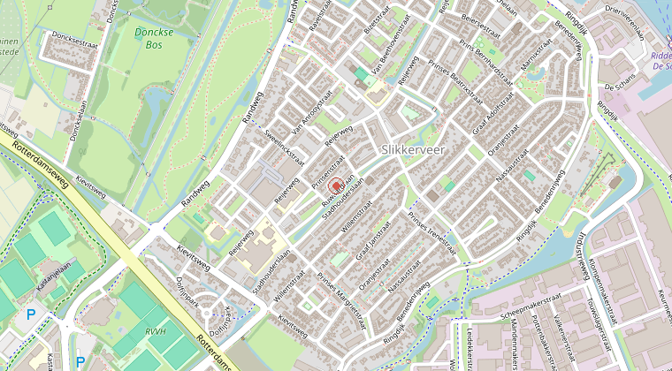 Kaart van de omgeving van de melding