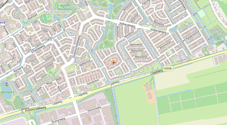 Kaart van de omgeving van de melding