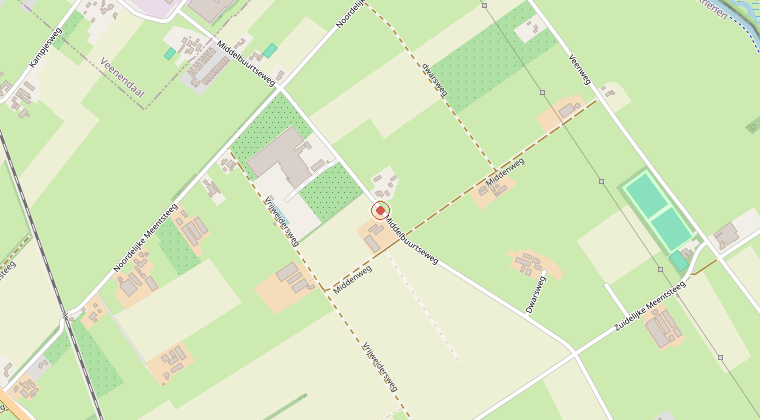 Kaart van de omgeving van de melding
