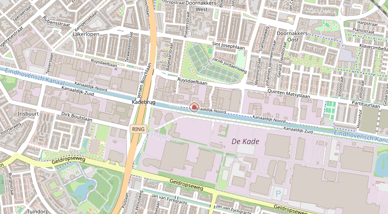 Kaart van de omgeving van de melding