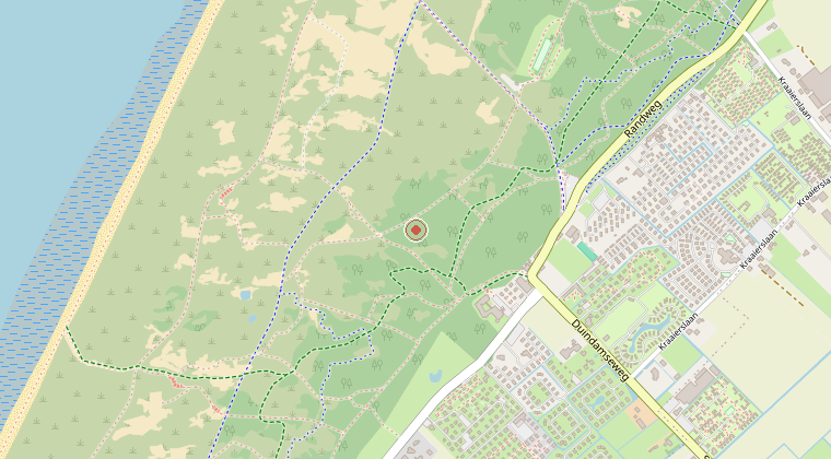 Kaart van de omgeving van de melding