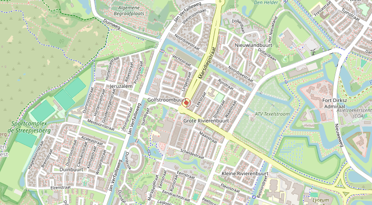 Kaart van de omgeving van de melding