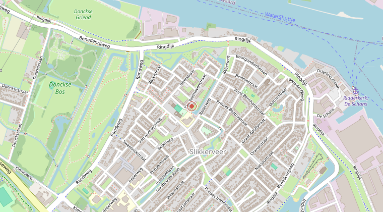 Kaart van de omgeving van de melding
