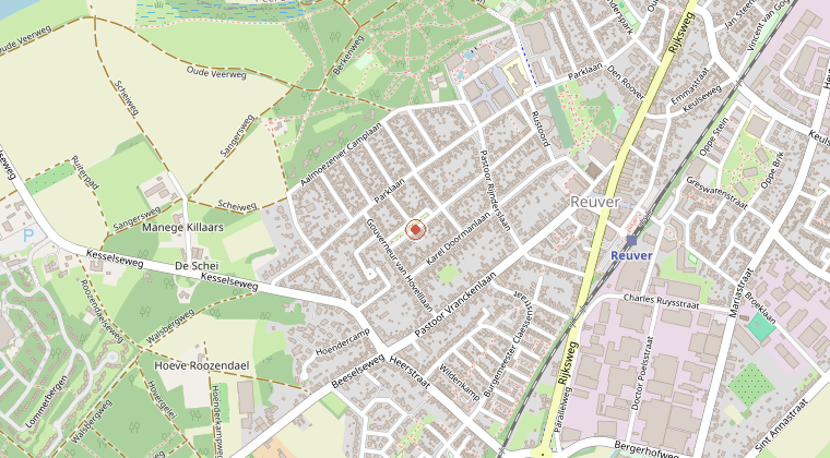 Kaart van de omgeving van de melding