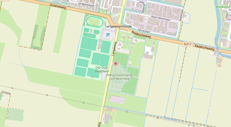 Kaart van de omgeving van de melding