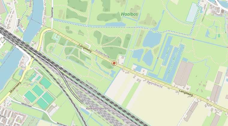 Kaart van de omgeving van de melding