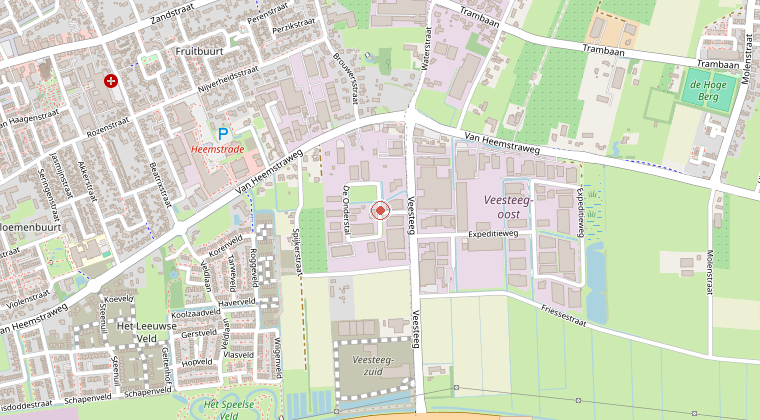 Kaart van de omgeving van de melding