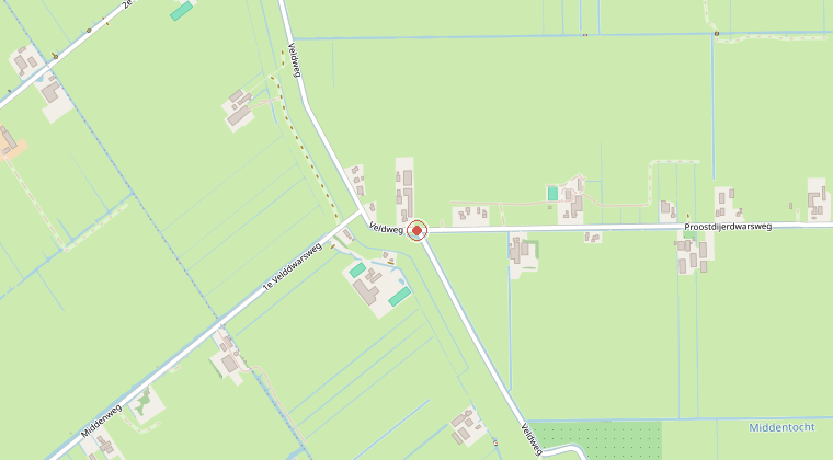 Kaart van de omgeving van de melding