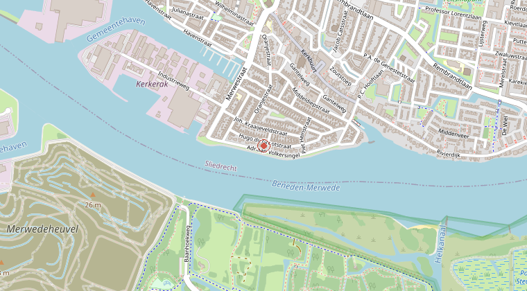 Kaart van de omgeving van de melding